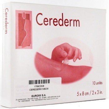 CEREDERM SILICONE PLEIST 5X8CM (10STUK)